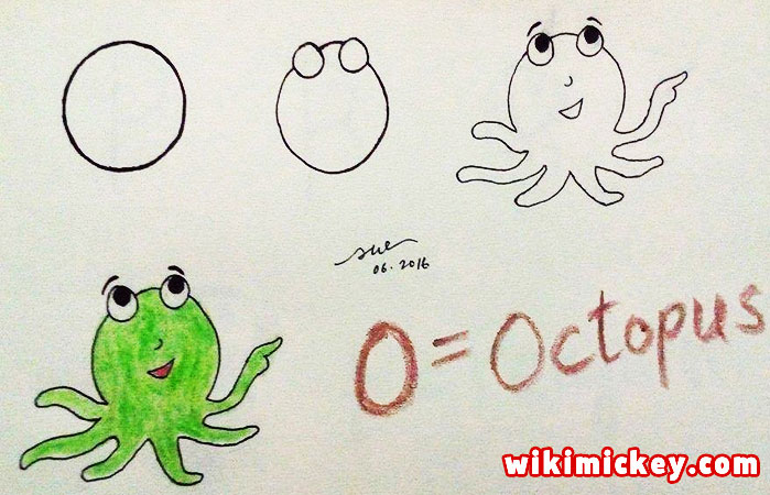 easy drawing ideas for kids easy draw octopus from letter o kolay çizim ahtapot draw animal from letters step by step 