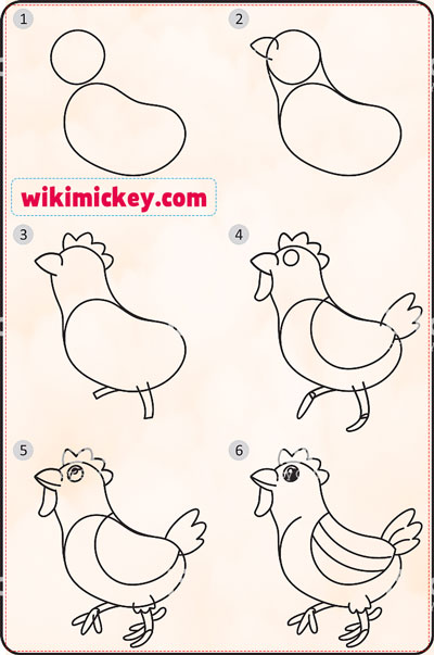 easy drawing ideas for kids easy draw chicken cock kolay çizim tavuk horoz draw step by step 