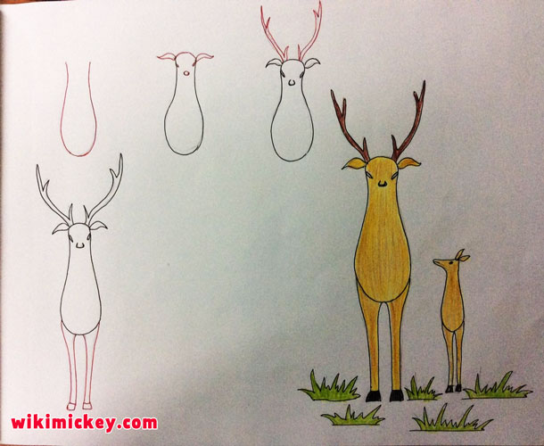 easy drawing ideas for kids easy draw deer kolay çizim geyik