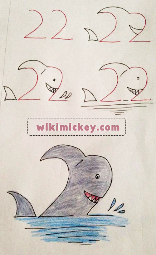 easy drawing ideas for kids easy draw shark whale kolay çizim köpek balığı