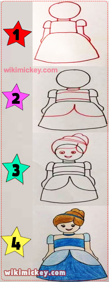 easy drawing ideas for kids draw easy woman girl princess 
