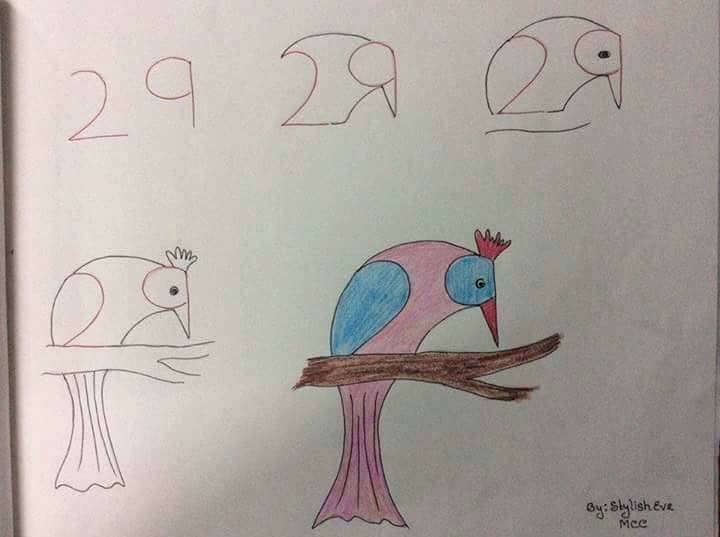 easy drawing ideas for kids easy draw bird kolay çizim kuş resim draw step by step 