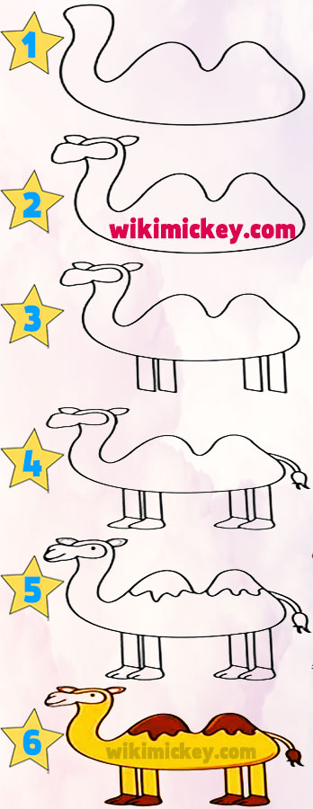 easy drawing ideas for kids easy draw camel animals