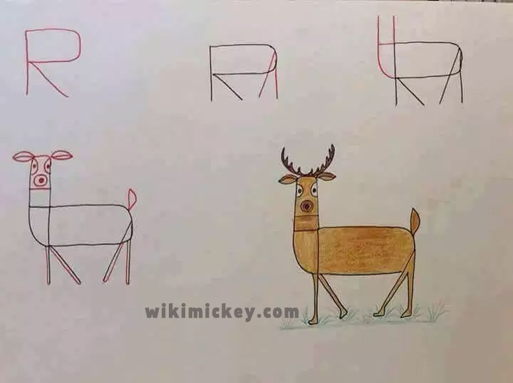 easy drawing ideas for kids easy draw ren deer kolay çizim ren geyik