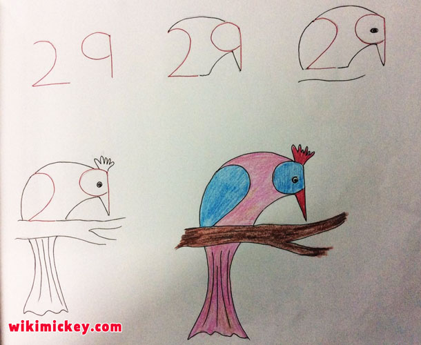 easy drawing ideas for kids easy parrot bird kolay çizim papağan kuş