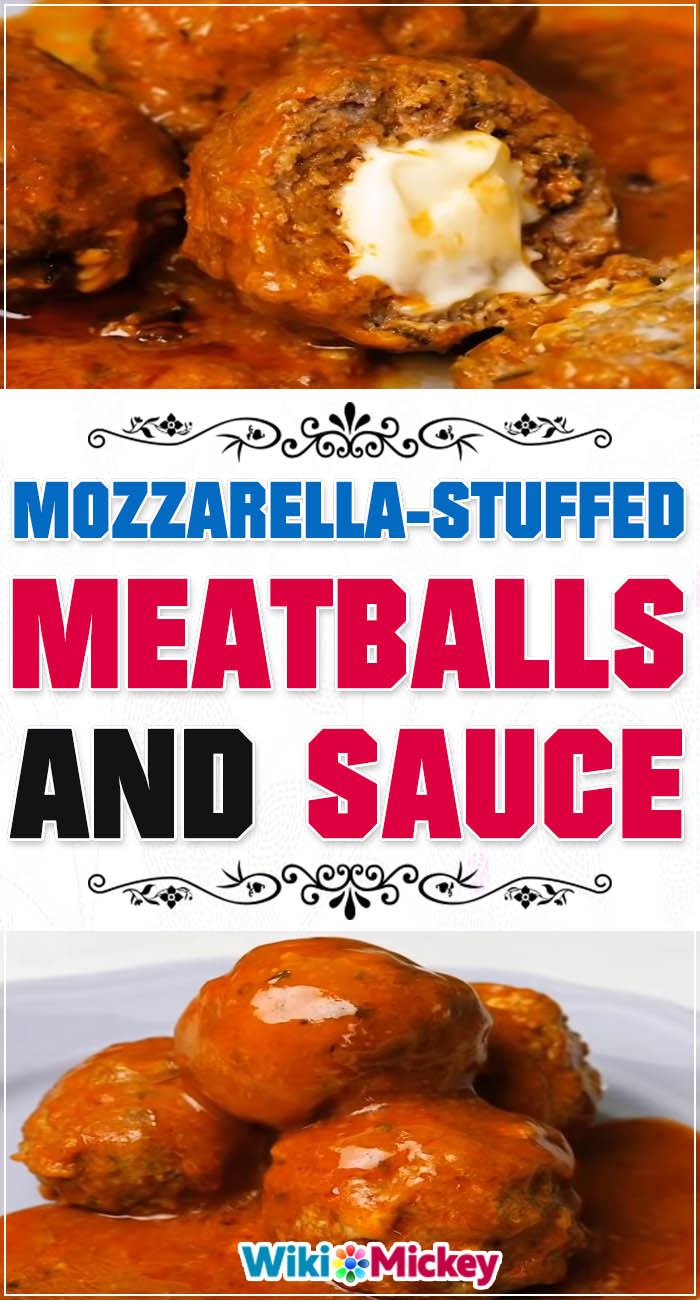 Mozarella Stuffed Meatballs! 4