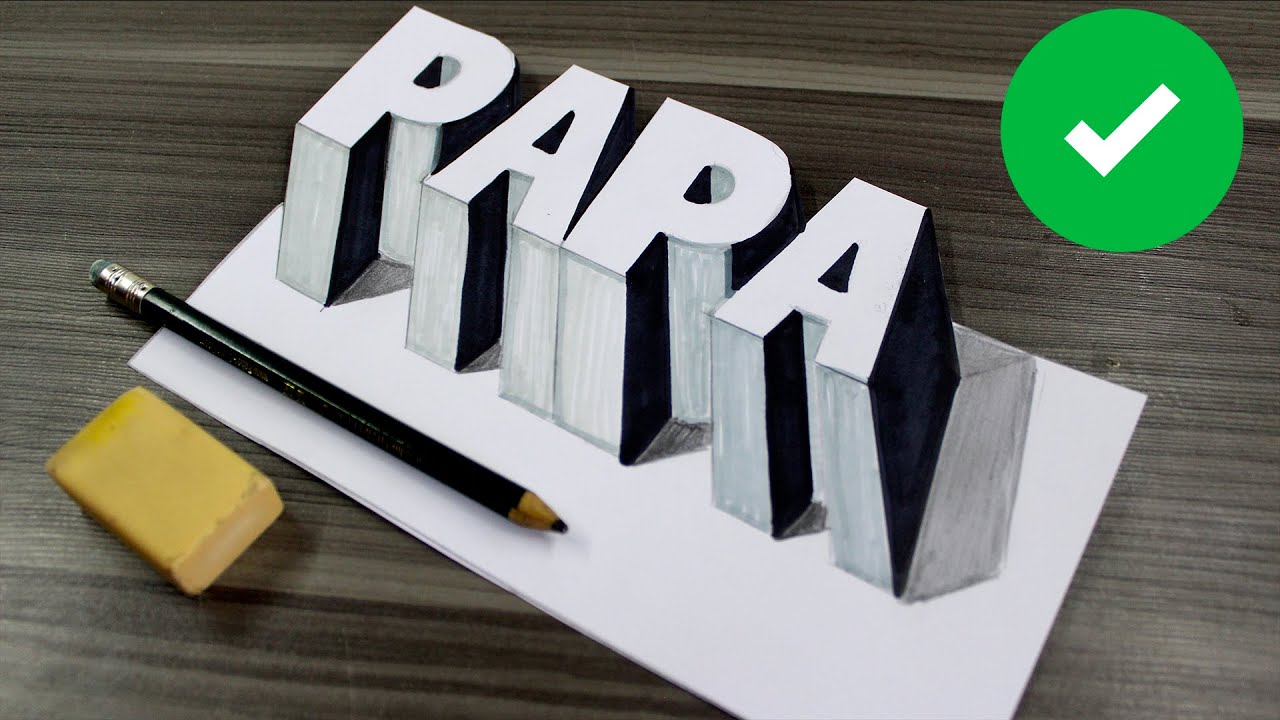 como dibujar letras en 3d | Social Useful Stuff - Handy Tips