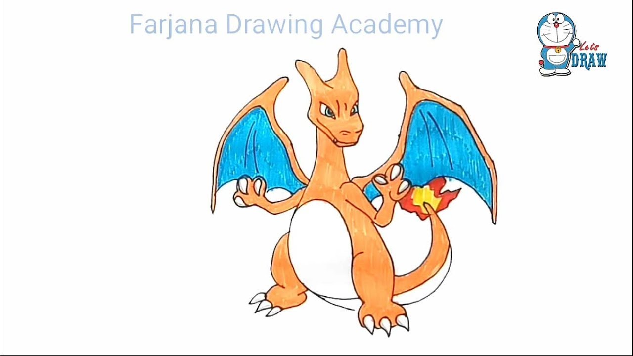 How to Draw Charizard Pokemon step by step Social Useful Stuff