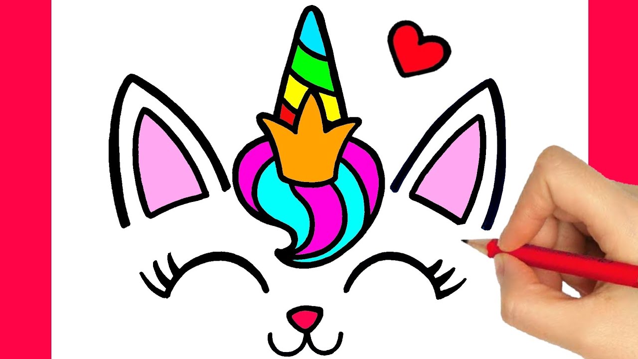 How To Draw A Cute Unicorn Drawing A Cute Cat How To Draw Catcorn Easy Step By Step Social Useful Stuff Handy Tips