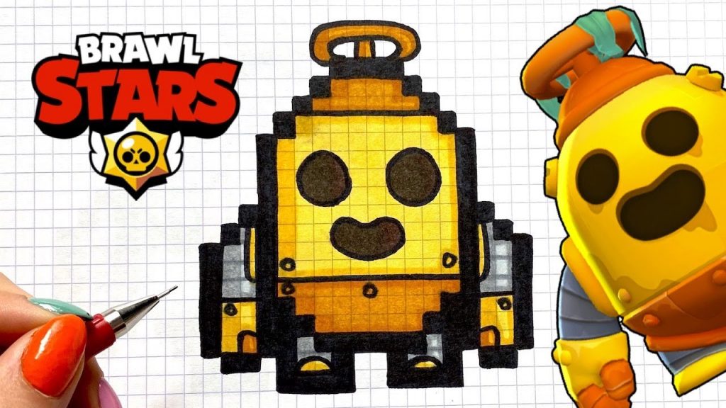 Tuto Dessin Spike Robot Pixel Art Brawl Stars Social Useful Stuff Handy Tips - comment desiner brawl star
