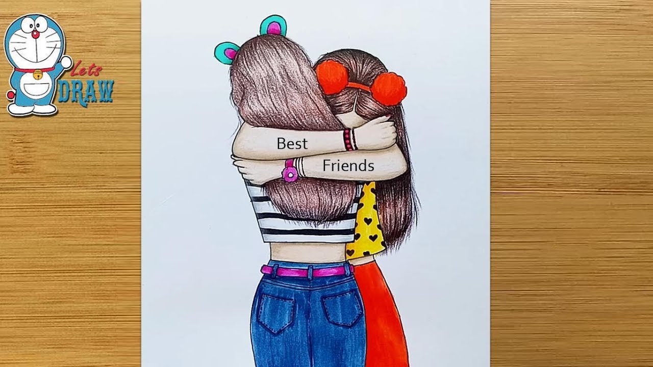 Bff Best Friends Drawing Easy Step By Step ~ How To Draw Best Friends ...