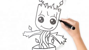 Como Dibujar A Groot Kawaii Social Useful Stuff Handy Tips