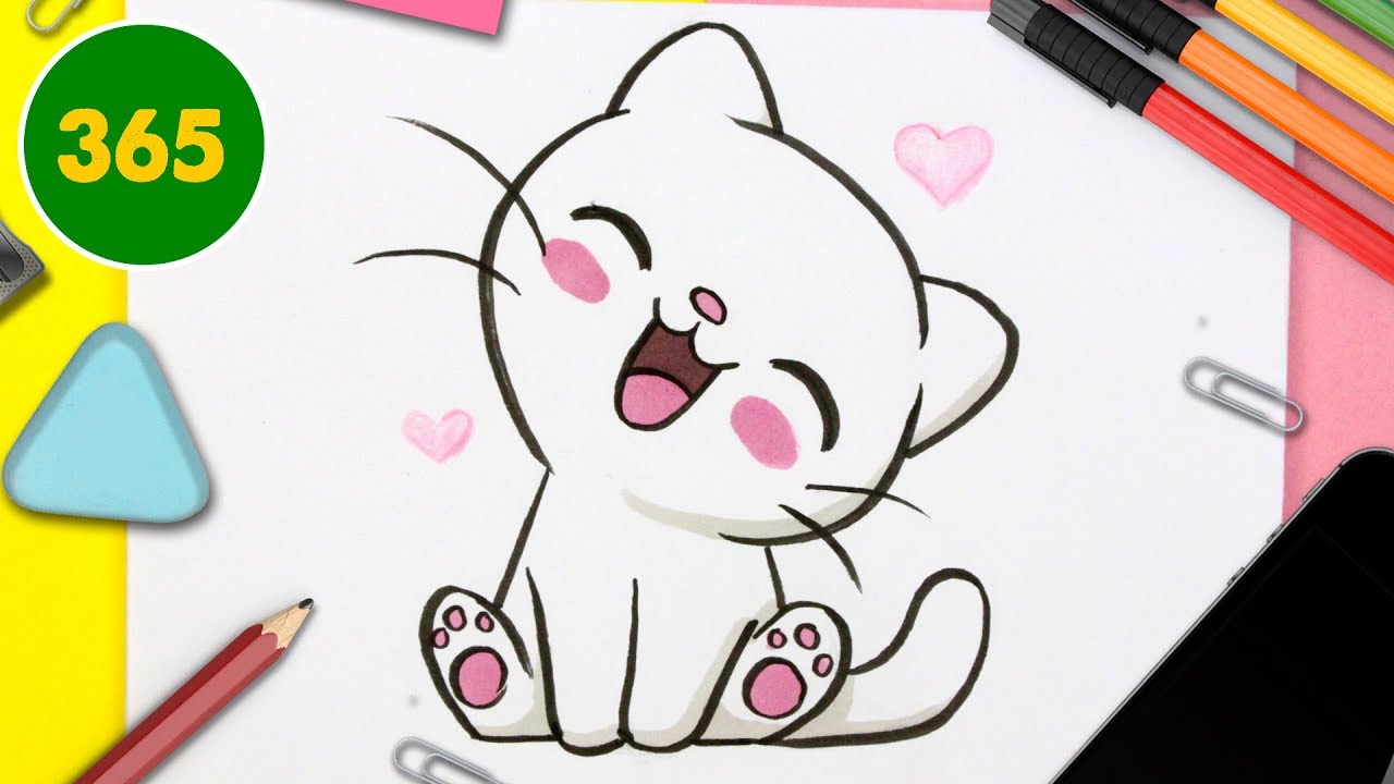 Comment Dessiner Un Chat Kawaii Apprendre A Dessiner Comment Dessiner Kawaii Facile Social Useful Stuff Handy Tips