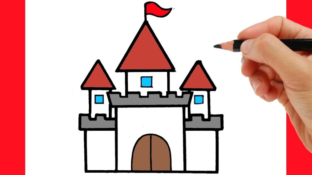 How To Draw A Castle Easy Step By Step Social Useful Stuff Handy Tips