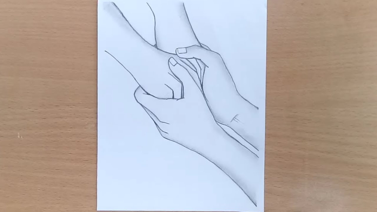 How To Draw Holding Hands Holding Hands Pencil Sketch Social Useful Stuff Handy Tips