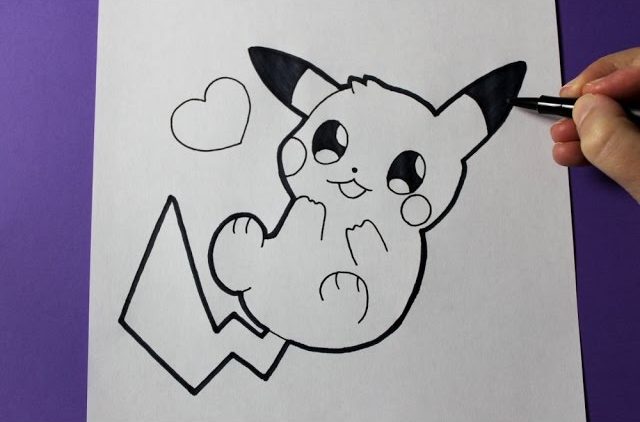 How To Draw Cute Baby Pikachu Social Useful Stuff Handy Tips