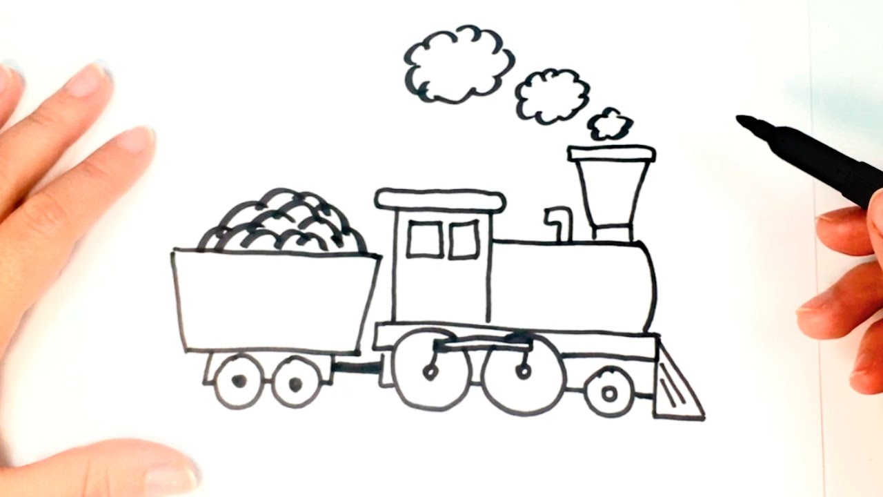 Cómo Dibujar Un Tren Paso A Dibujo Fácil De Social Useful.