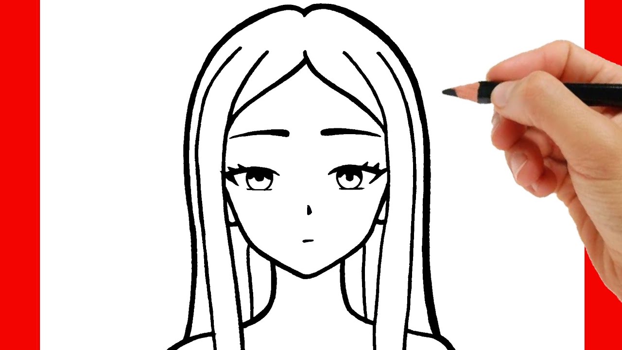 How to draw anime - how to draw a girl easy step by step.