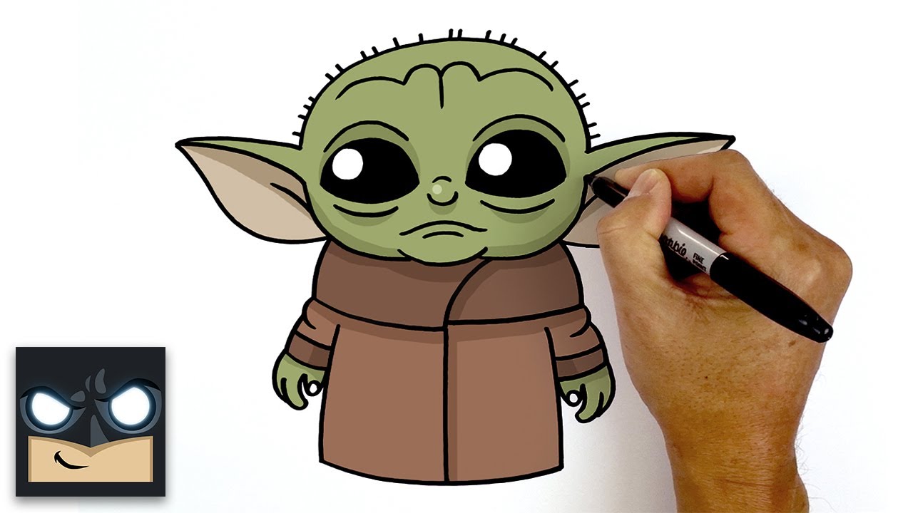 How To Draw Baby Yoda The Mandalorian Social Useful Stuff Handy Tips