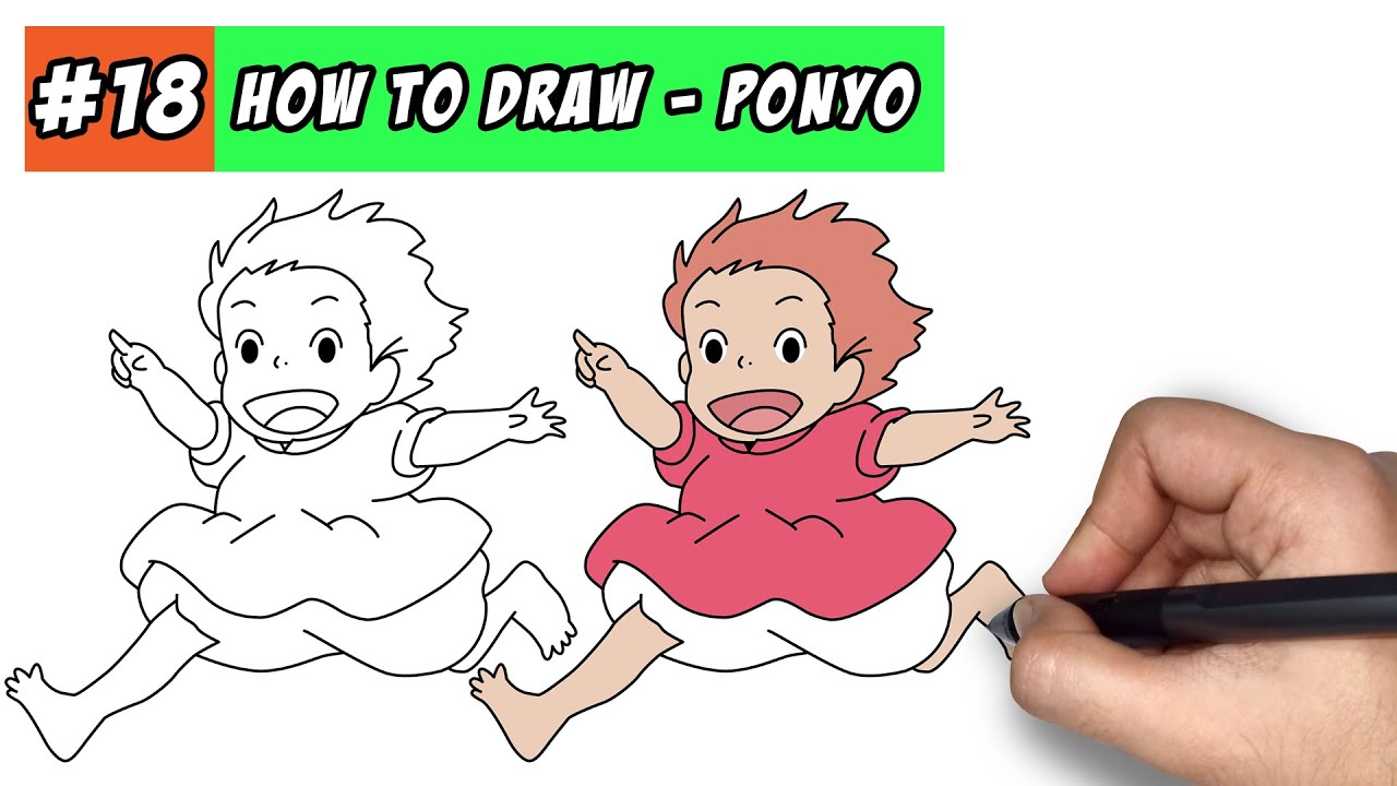 How To Draw Ponyo Easy Step By Step Tutorial Social Useful Stuff