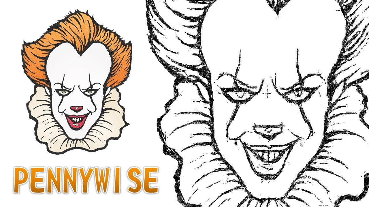 HOW TO DRAW PENNYWISE THE DANCING CLOWN | Social Useful Stuff - Handy Tips