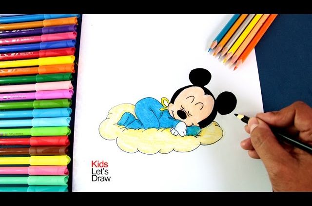 Como Dibujar A Bebe Mickey Mouse Durmiendo Social Useful Stuff Handy Tips