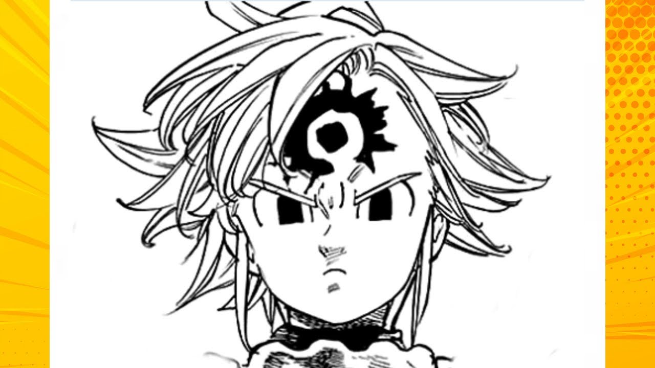 Cómo dibujar a Meliodas Malvado paso a paso - How to draw meliodas dark