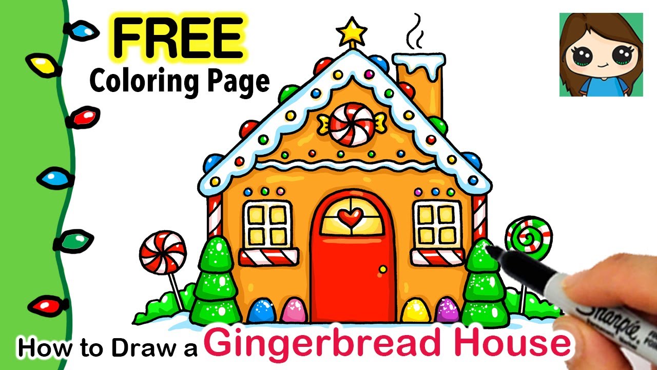 How to Draw a Gingerbread House | Christmas Series #8 | Social Useful