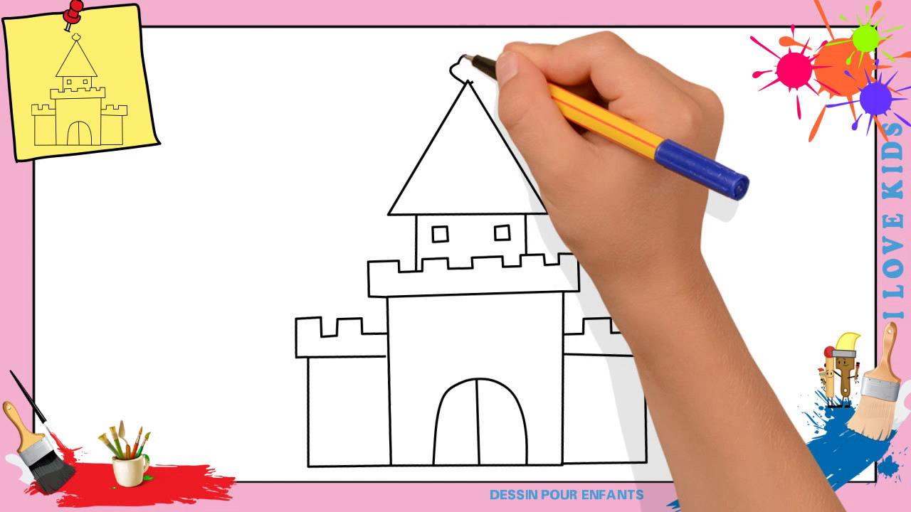 Dessin Chateau Mettre A Jour Comment Dessiner Un Chateau Facilement Pour Enfants Social Useful Stuff Handy Tips