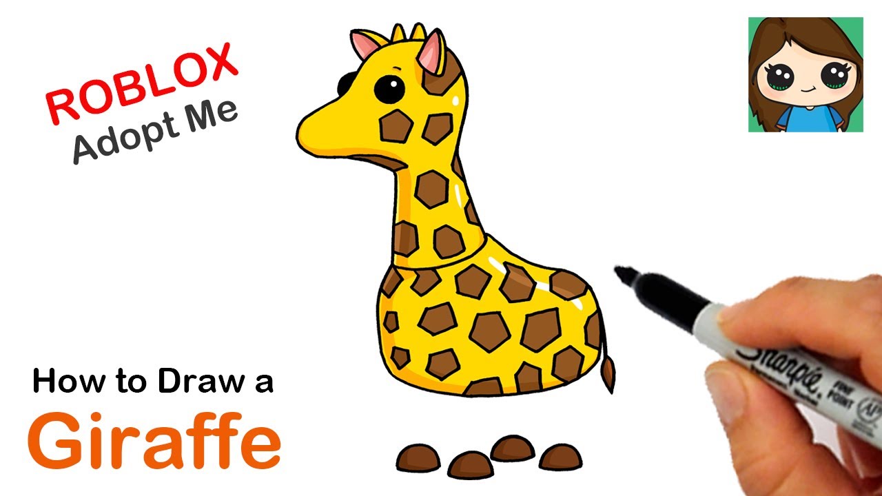 How To Draw A Giraffe Roblox Adopt Me Pet Social Useful Stuff Handy Tips