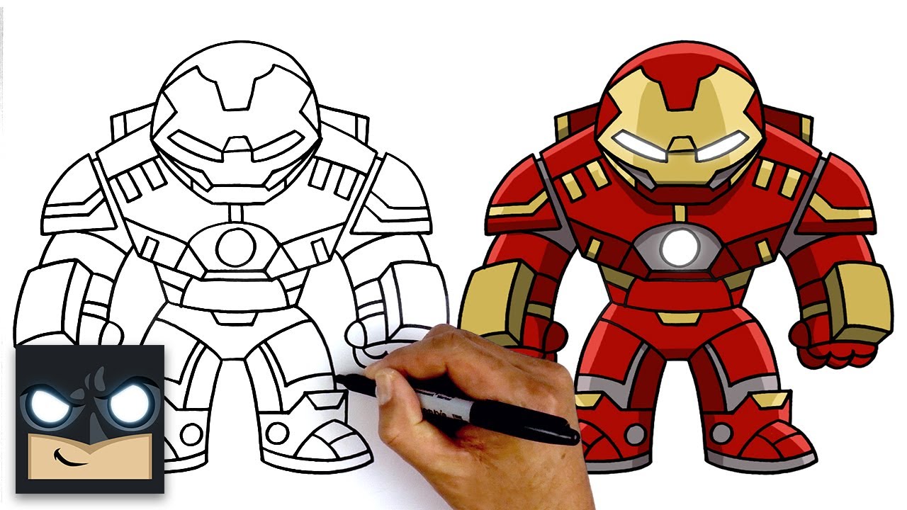Hulkbuster Drawing Easy - Hulkbuster Coloring Iron Man Pages Drawing ...