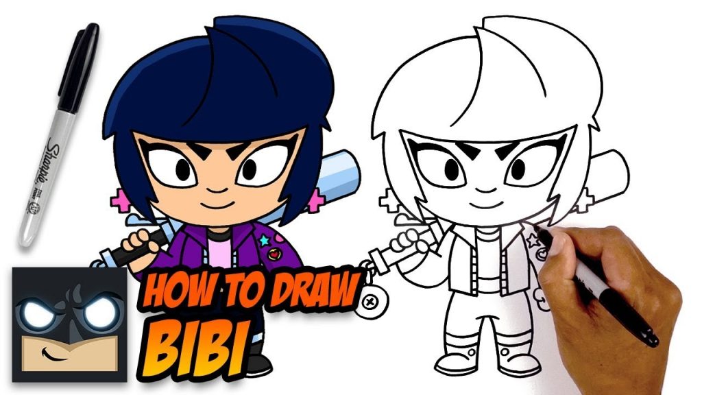 How To Draw Bibi Brawl Stars Step By Step Tutorial Social Useful Stuff Handy Tips - cartooning 4 kids brawl stars playlist
