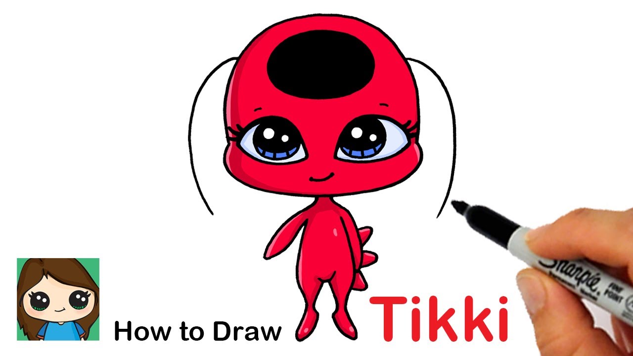 How to Draw Miraculous Ladybug Kwami Tikki Easy | Social Useful Stuff