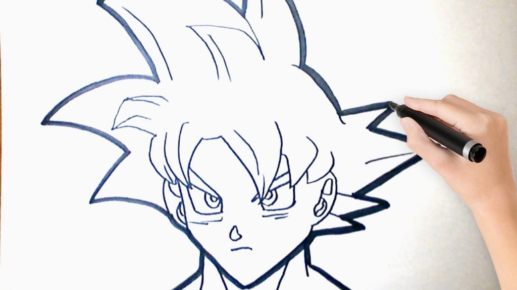 Como Dibujar A Goku Ssj Dios Rojo Paso A Paso | Easy Drawings - Dibujos ...