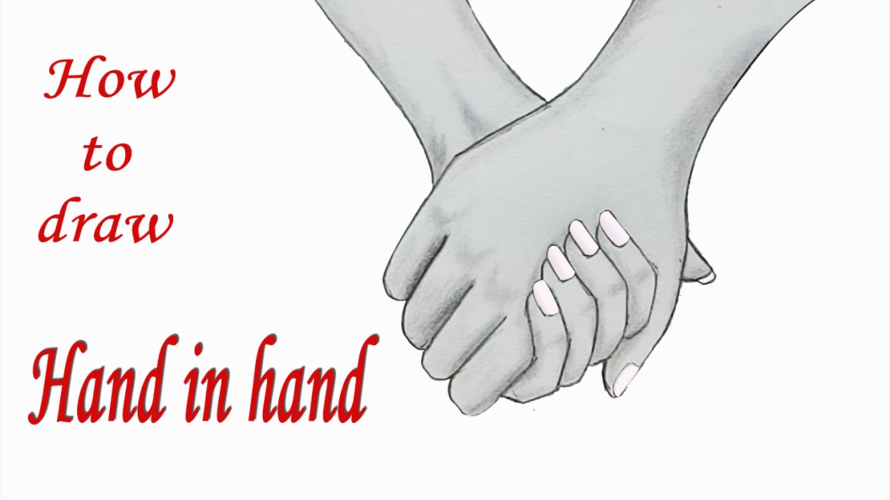 How To Draw Holding Hands Step By Step Very Easy Art Video Easy Drawings Dibujos Faciles Dessins Faciles How To Draw Comment Dessiner Como Dibujar