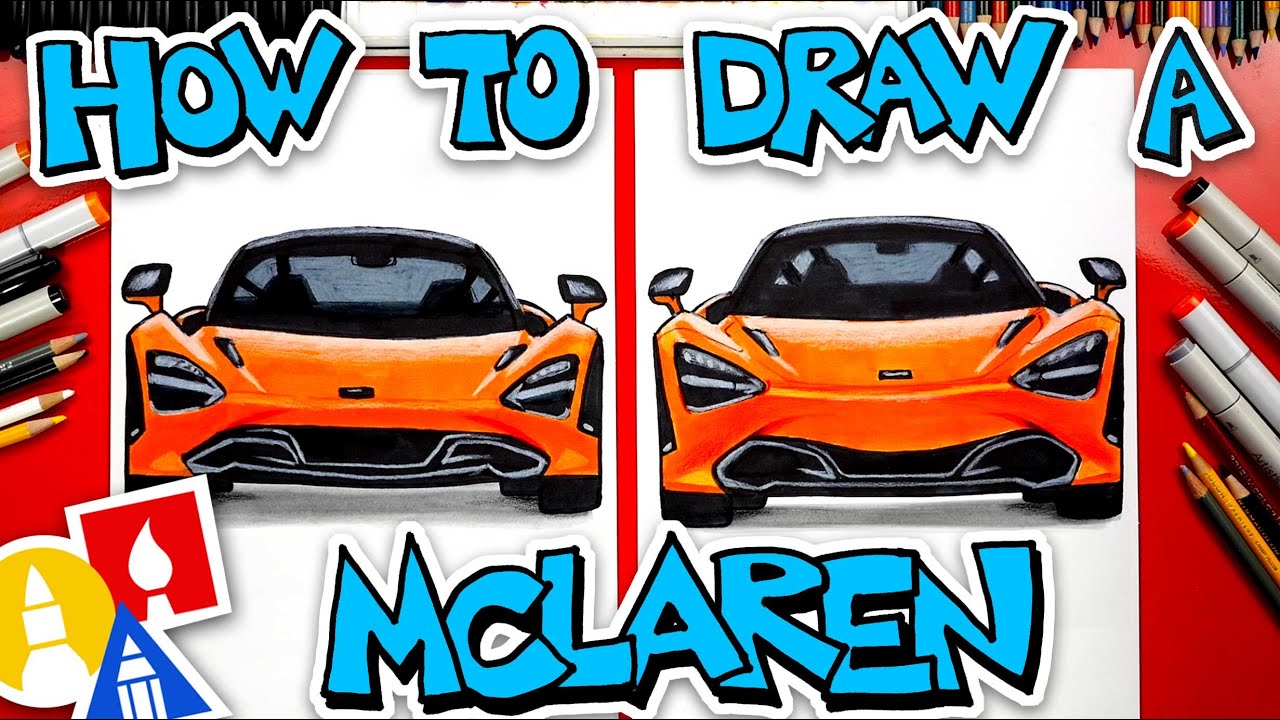 How To Draw A McLaren 720s (Front View) | Easy Drawings - Dibujos ...