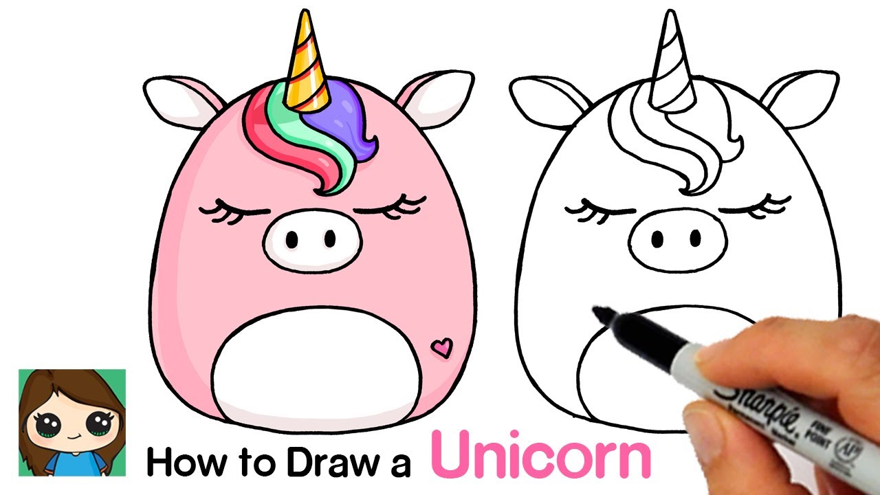 How to Draw a Unicorn 濾 Squishmallow Social Useful Stuff Handy Tips