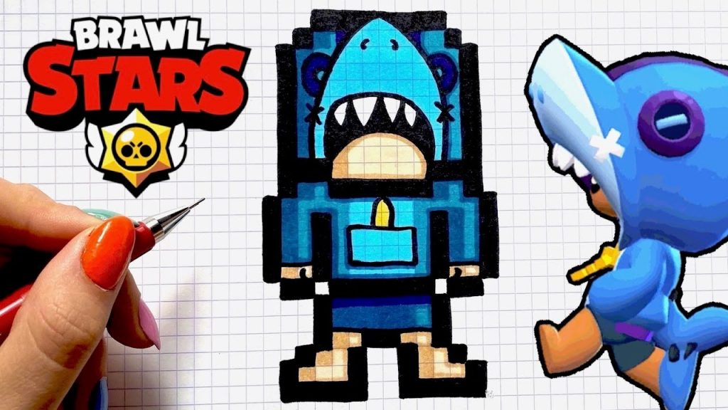 Tuto Dessin Leon Requin Pixel Art Brawl Stars Social Useful Stuff Handy Tips - tuto dessin de brawl stars