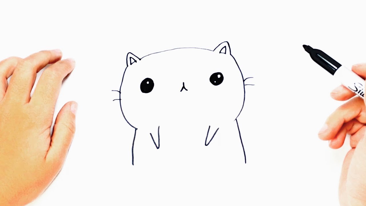 How To Draw A Kawaii Cat Step By Step Kawaii Drawings Social Useful Stuff Handy Tips