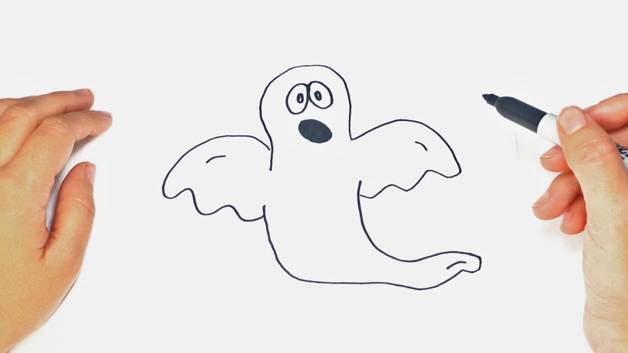 How to draw an Easy Ghost Step by Step | Easy Drawings - Dibujos ...