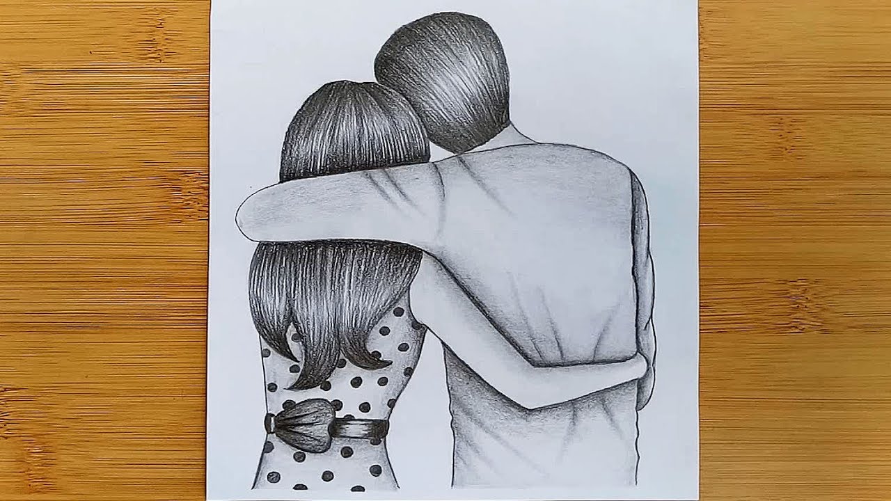 How to draw Romantic Couple with pencil sketch step by step | Social