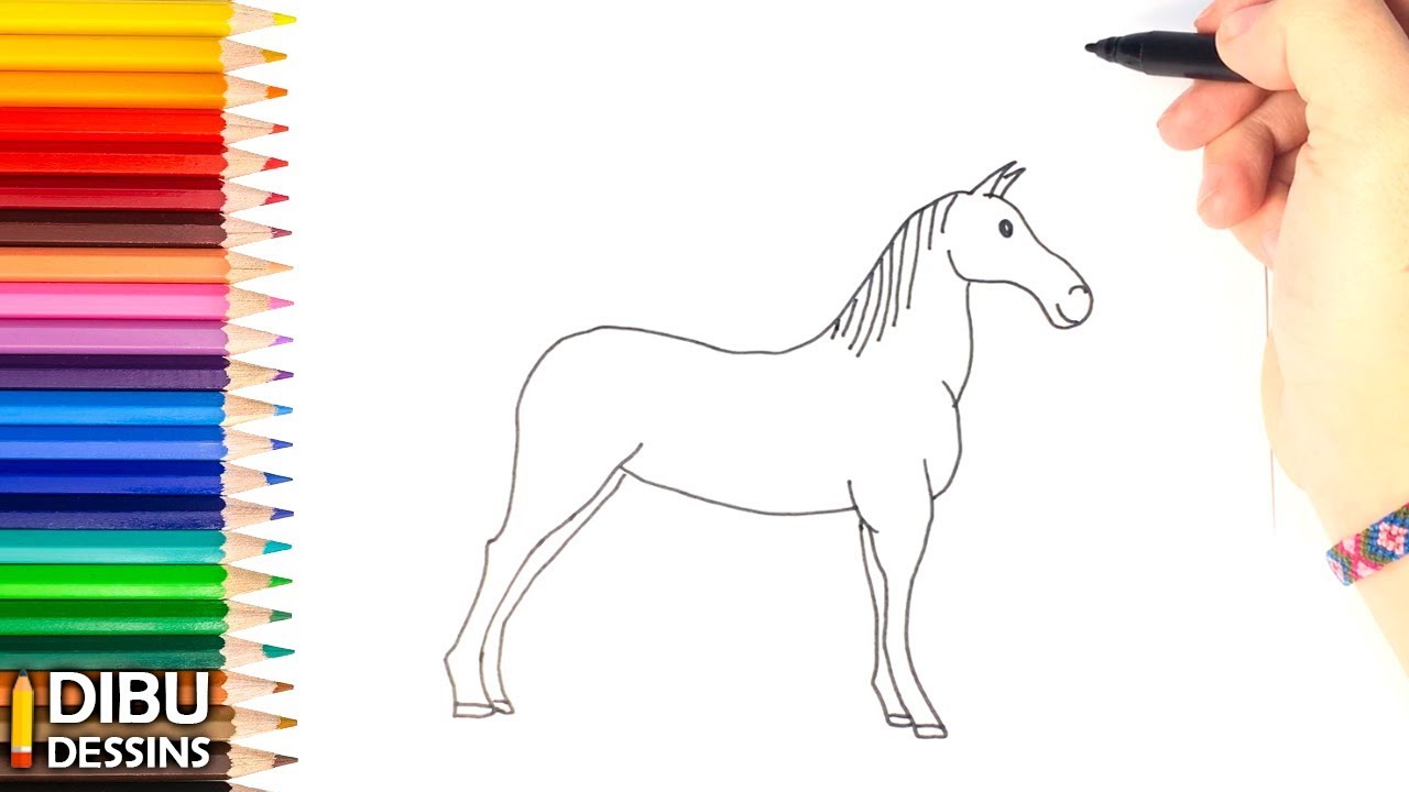 Comment dessiner un Cheval | Dessin de Cheval | Social Useful Stuff