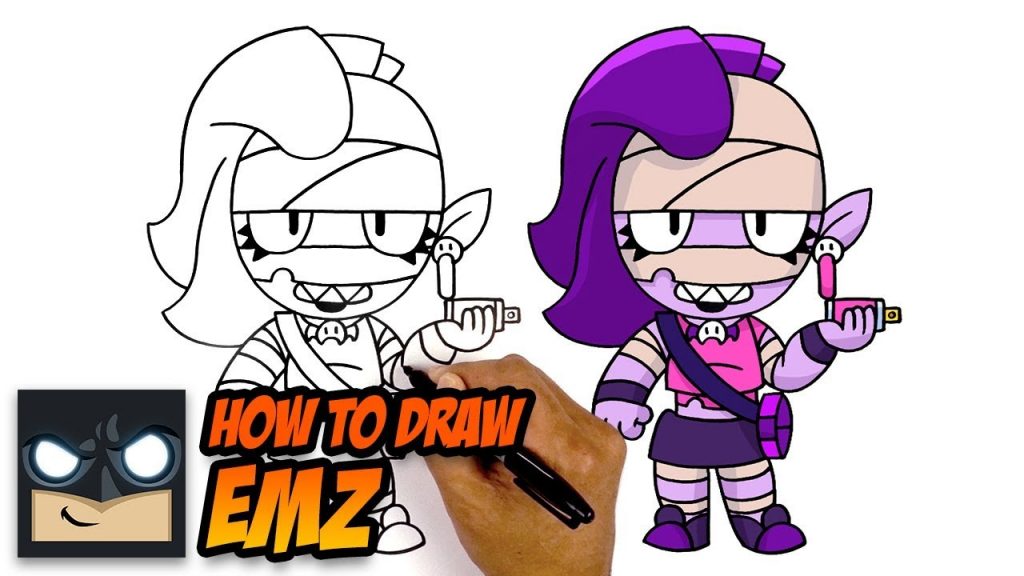 How To Draw Emz Brawl Stars Social Useful Stuff Handy Tips - how to draw brawl stars characters cartooning club