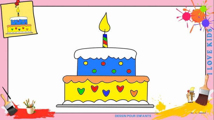 Dessin Gateau D Anniversaire Comment Dessiner Un Gateau D Anniversaire Facile Pour Enfants Social Useful Stuff Handy Tips