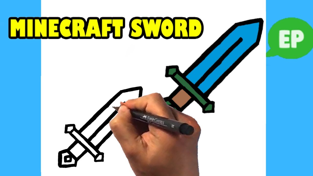 How to Draw Minecraft Sword Easy Pictures to Draw Social Useful