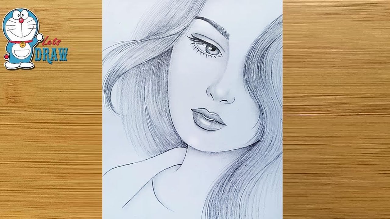 How to draw a girl for beginners || Pencil sketch || bir kız nasıl ...