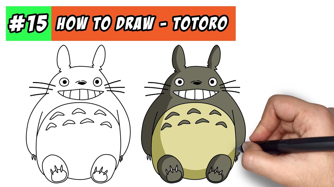 How To Draw Totoro Easy Step By Step Tutorial Social Useful Stuff