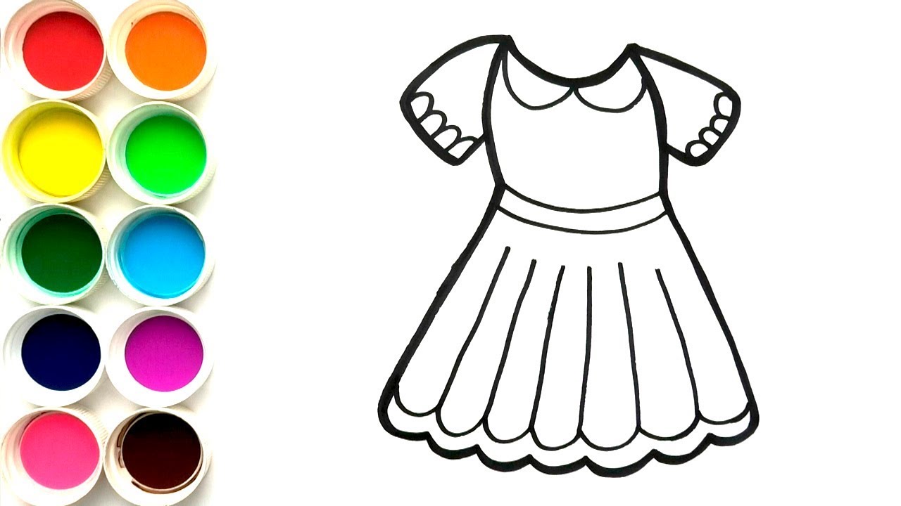 Dibuja Y Colorea Vestido Para Ninas Aprende Colores Learn Colors For Childrens Funkeep Social Useful Stuff Handy Tips