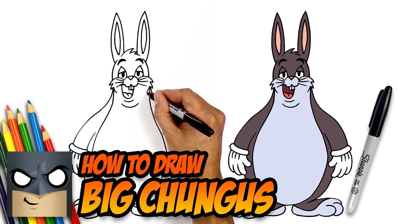 How to Draw Big Chungus StepbyStep Tutorial Social Useful Stuff