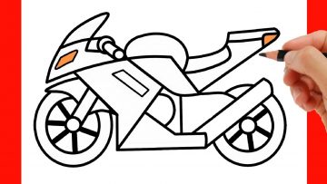 motorcycle simple drawing